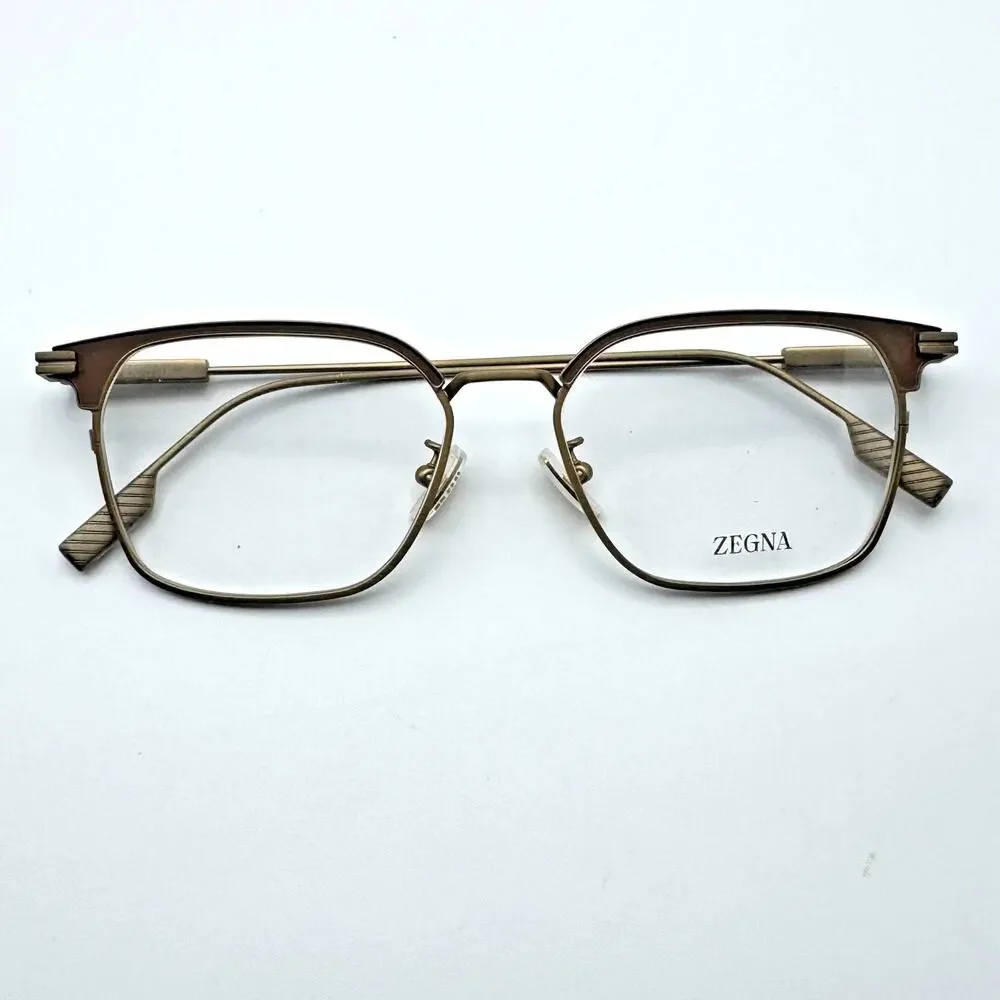 Ermenegildo Zegna Eyeglasses Frames EZ5335-D 046 Matte Light Brown 52-16-145 New